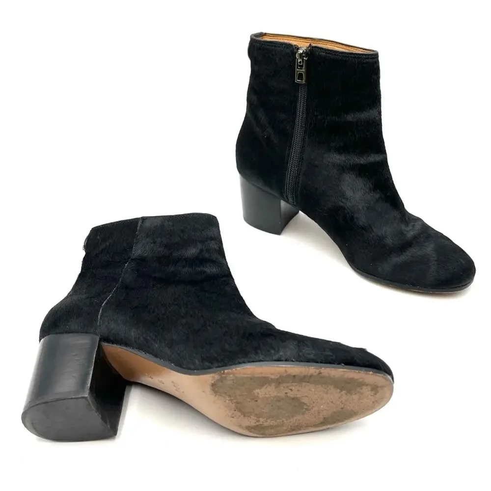 Coach Black ‘bonnie' Calf Hair Zip Boots/Booties size 9B
